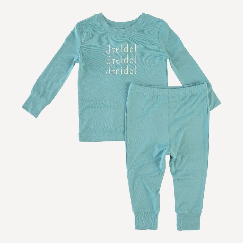 NWT 4T Kate Quinn long sleeve crew neck pj set dreidel dreidel bamboo Hannukkah